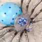 Extra Blue Bodied Vintage Daddy Long Leg Spider Pin Brooch