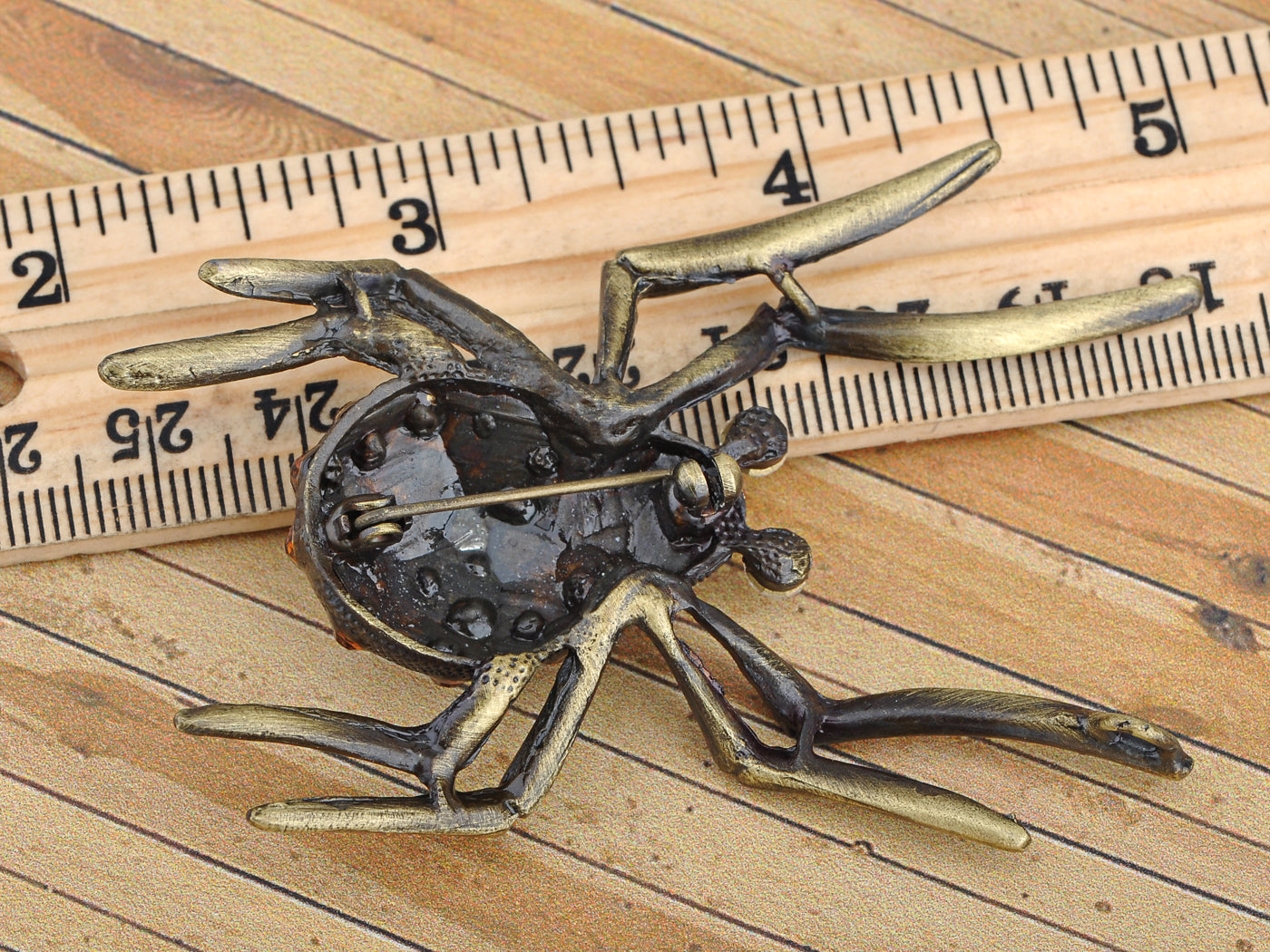 Austrian Topaz Spider Pin Brooch