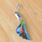 Colorful Painted Epoxy Prideful Peacock Bird Jewelry Pin Brooch