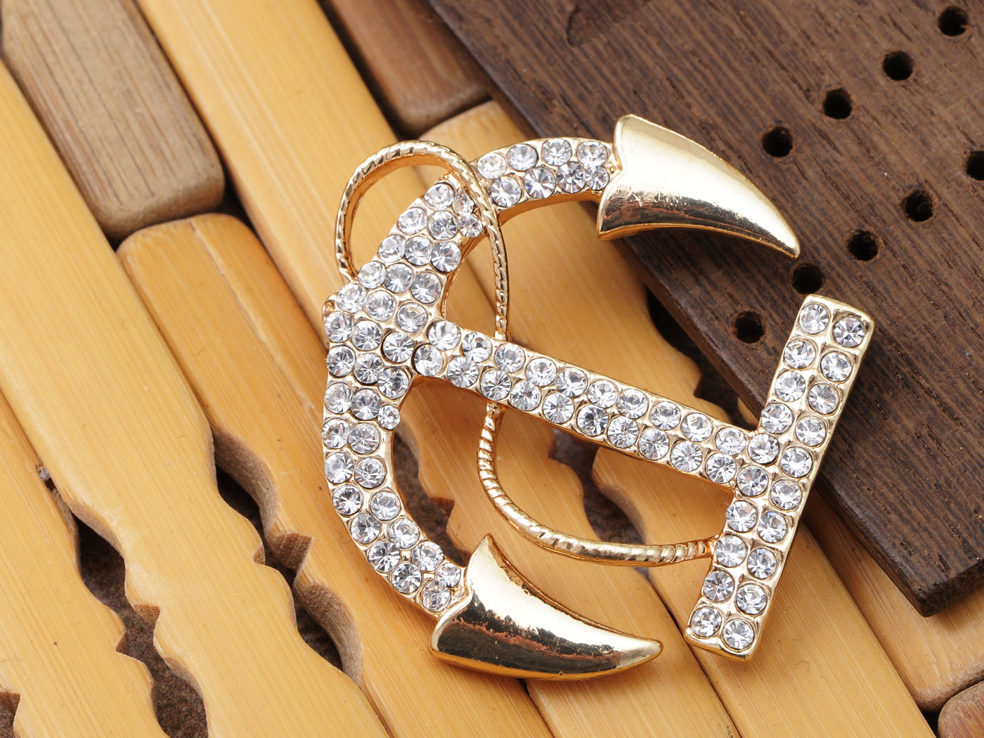 Contemporary Accented Anchor Pin Brooch