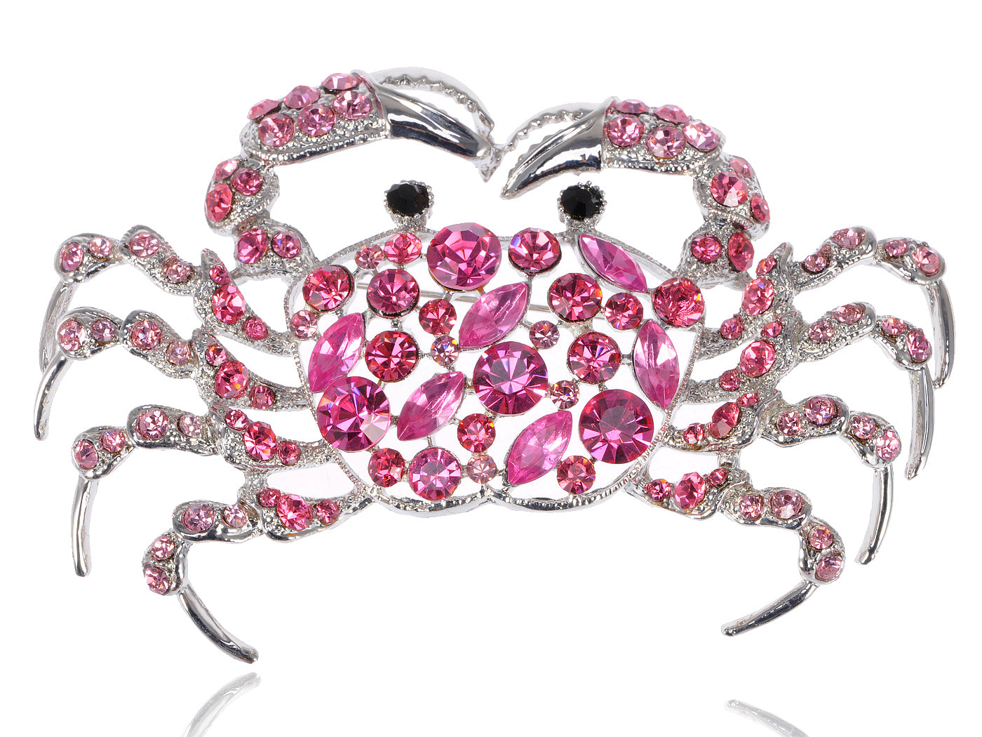 Dangerous Sinewy Rose Crab Jewelry Pin Brooch
