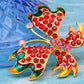 Fiery Fire Ruby Red Butterfly Jewelry Pin Brooch