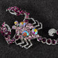 Amethyst Purple Czech Scorpion Jewelry Pin Brooch