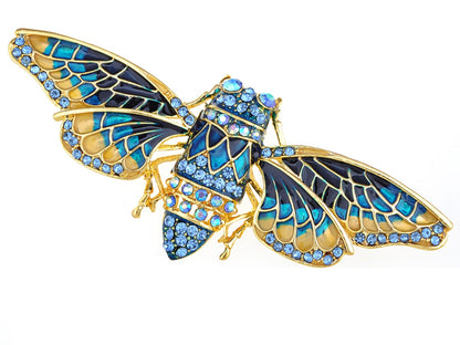 Iridescent Colored Insect Moth Brooch Pin