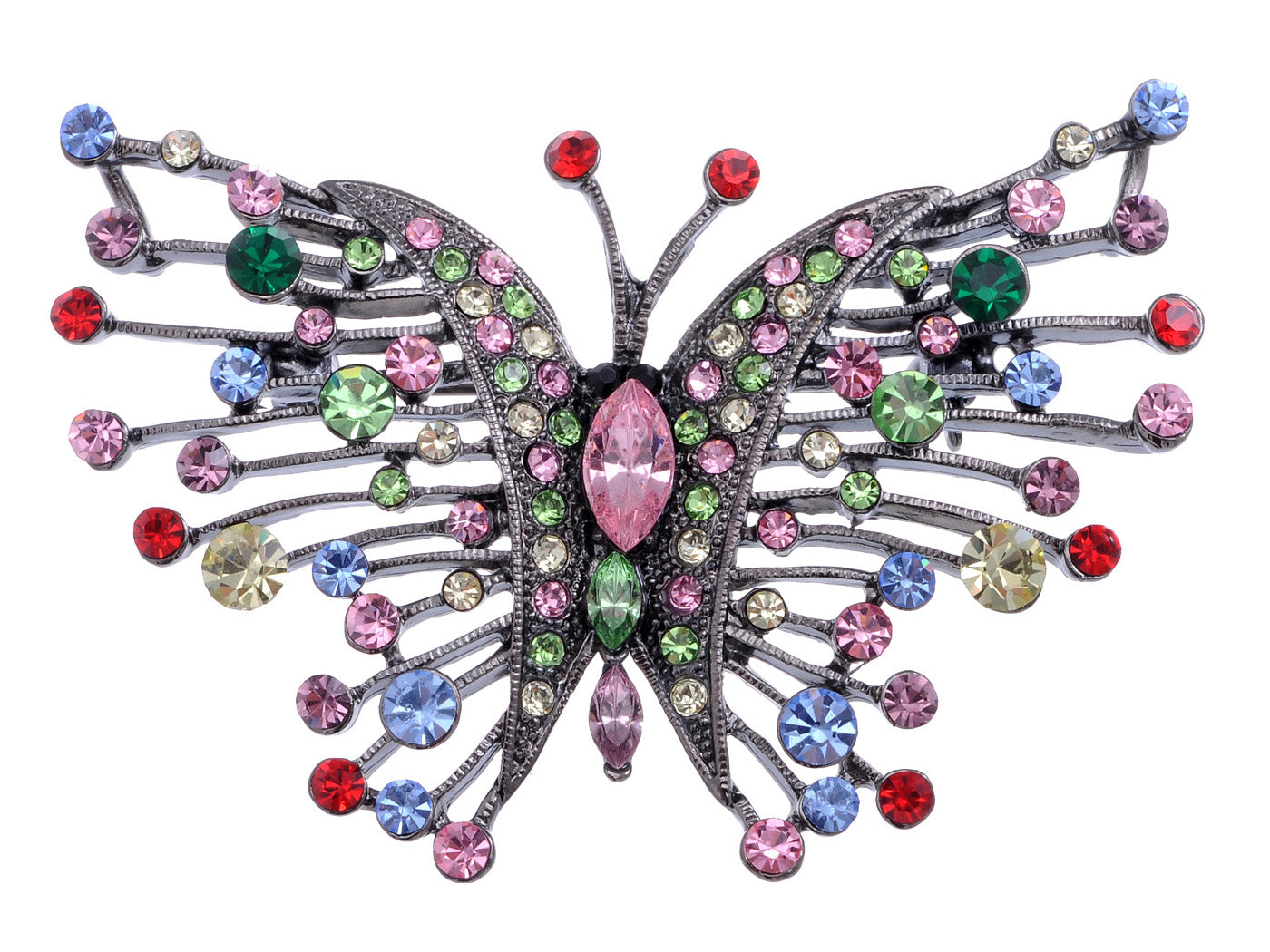 Irresistible Multi Color Butterfly Brooch Pin