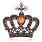 Vintage Repro Topaz Royal Crown Jewelry Pin Brooch