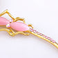 Superb Rose Pink Cat Eye Dragonfly Jewelry Pin Brooch