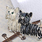 Black White Shih Tzu Terrier Dog Puppy Love Enamel Cartoon Furry Animal Brooch Pin