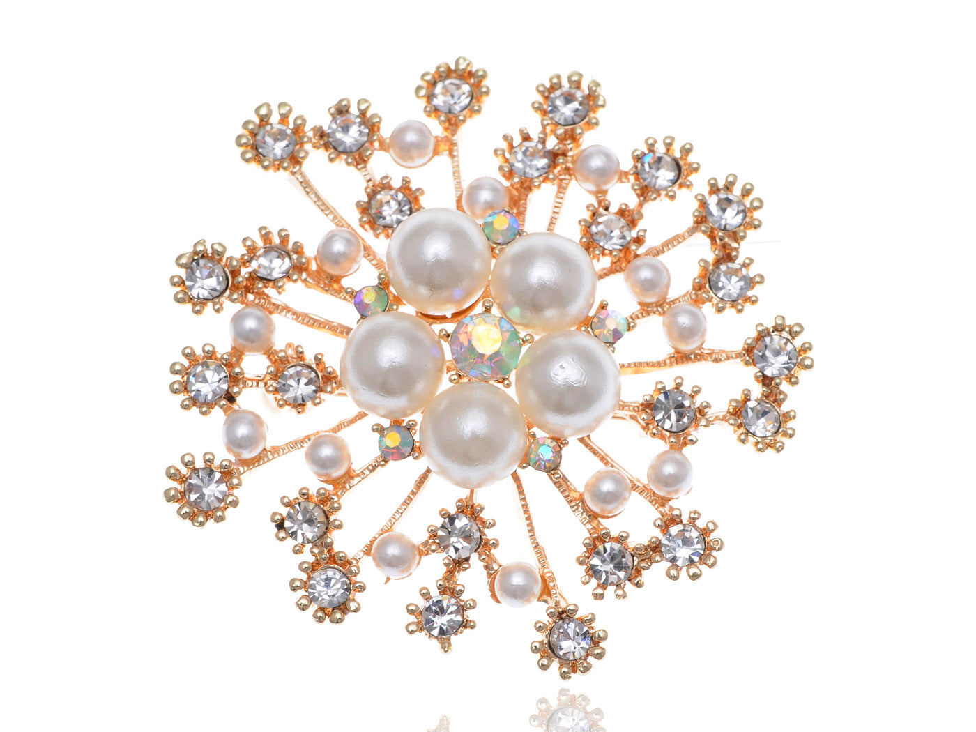 Royal Pearl White Accented Brooch