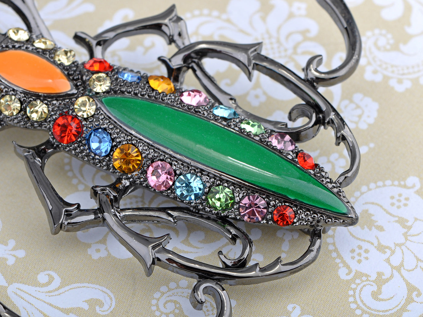 Gun Multi Colorful Insect Water Bug Brooch Pin