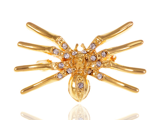 Topaz Czech Halloween Scary Spider Leg Pin Brooch