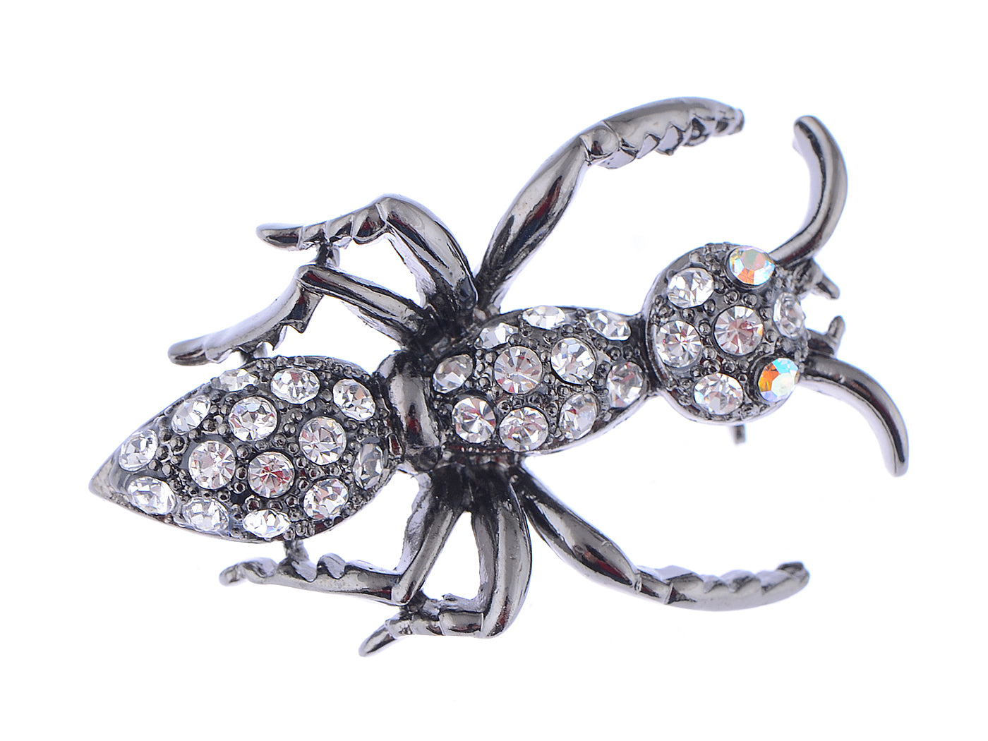 Topaz Czech Halloween Scary Spider Leg Pin Brooch