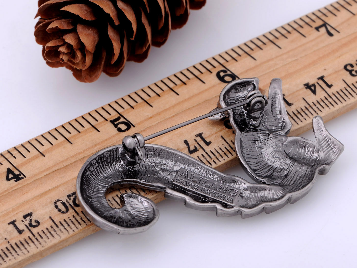 Antique Colored Squirrel Tail Brooch Pin