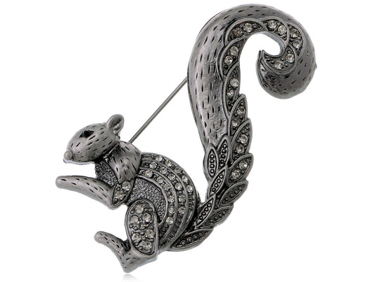 Antique Colored Squirrel Tail Brooch Pin