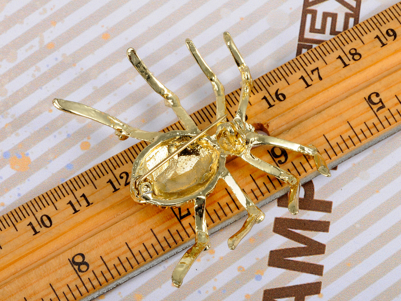 Topaz Spider Bug Pin Brooch