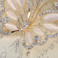 Royal Embellished Pearlescent Butterfly Pin Brooch