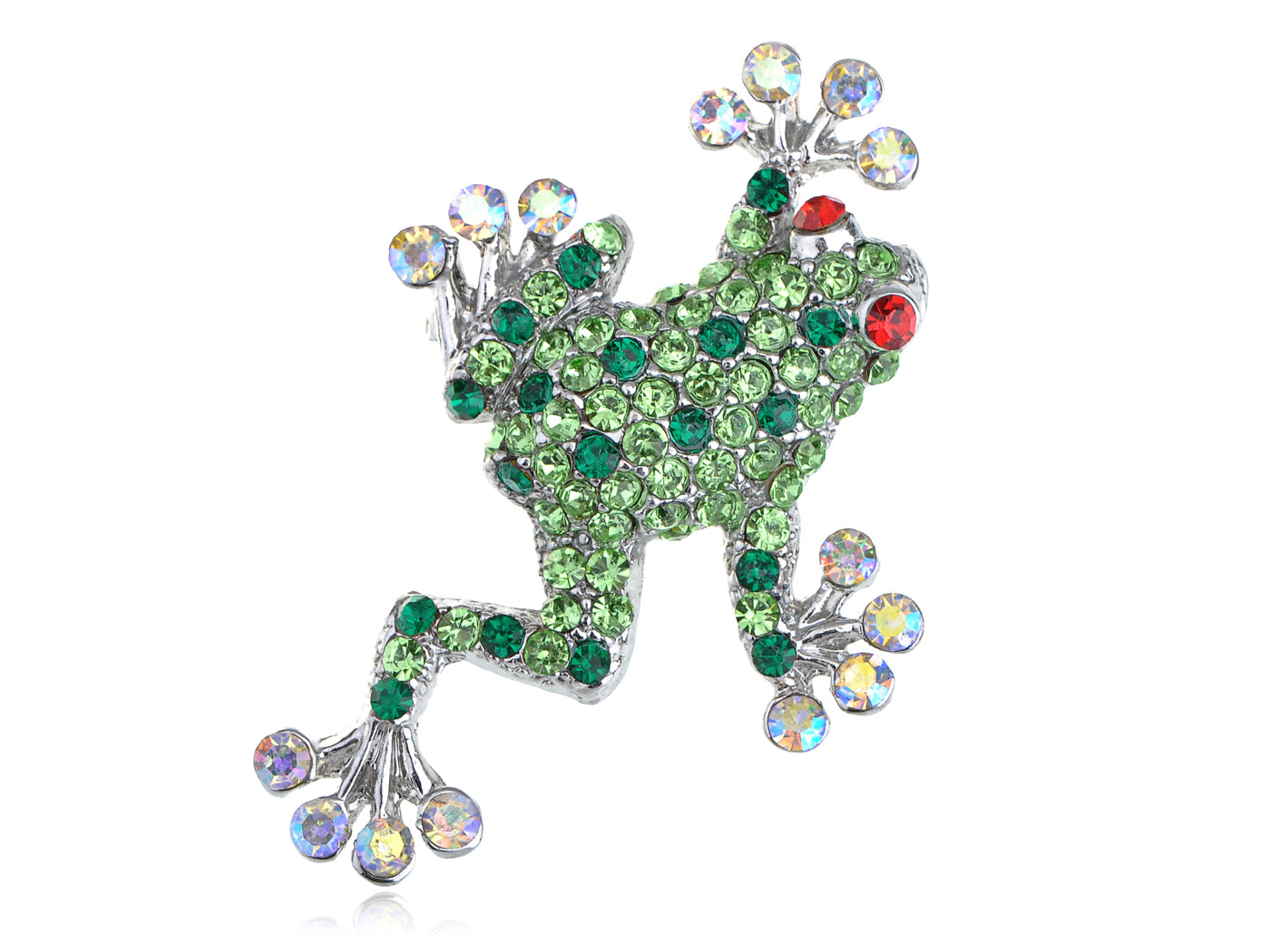 Green Poison Water Frog Toad Brooch Pin