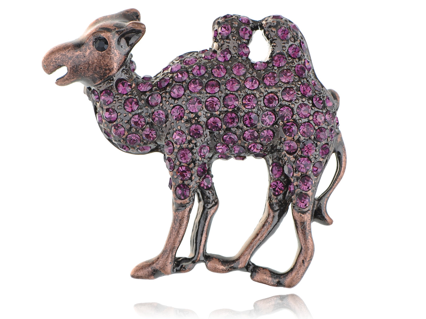 Gun Purple Vintage Desert Camel Hump Brooch Pin