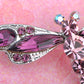 Amethyst Purple Colored Dragonfly Brooch Pin