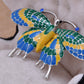 Capri Blue Enamel Painted Butterfly Insect Brooch Jewelry Pin