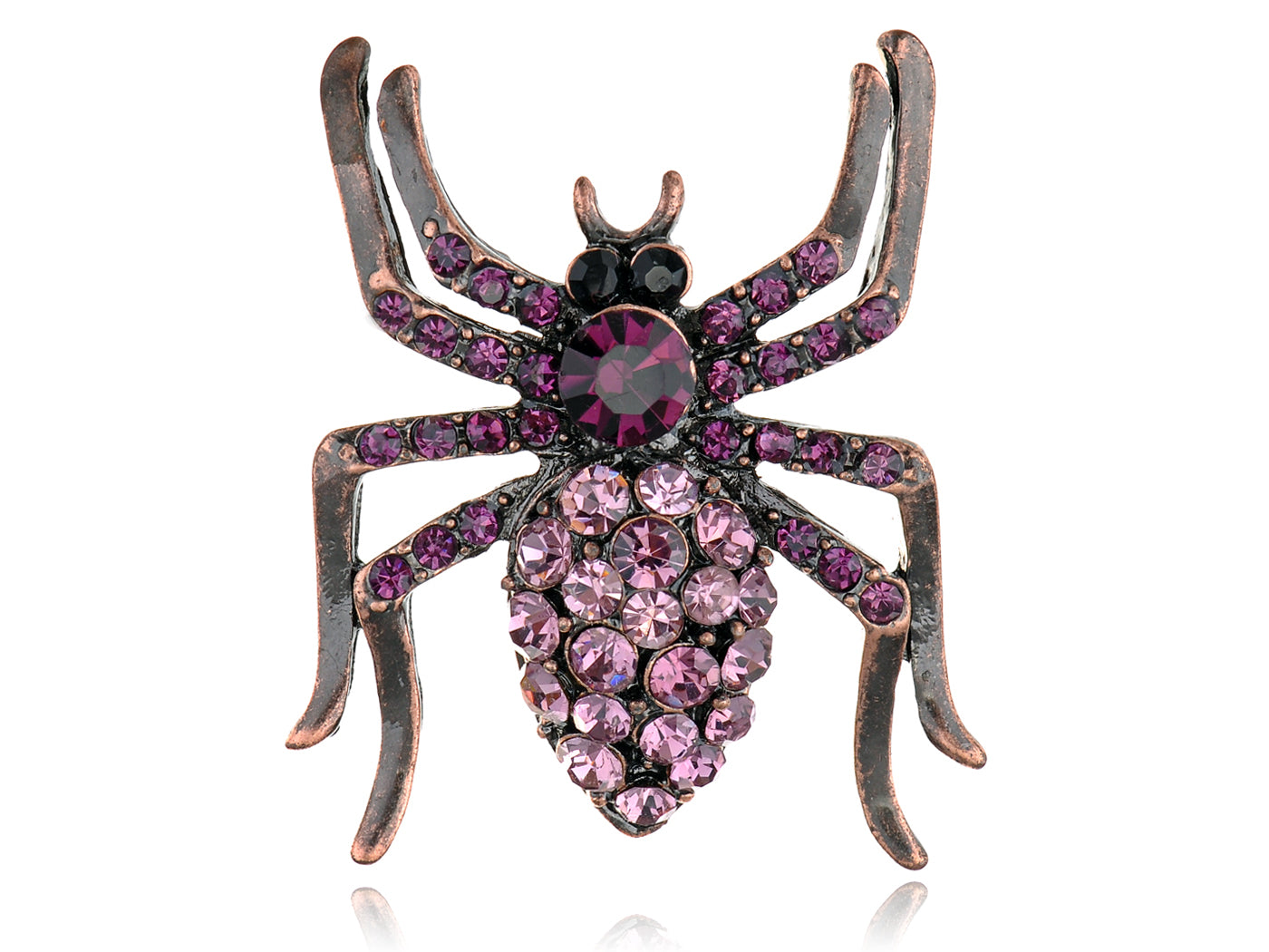 Amethyst Dazzling Purple Spider Bug Insect Pin Brooch