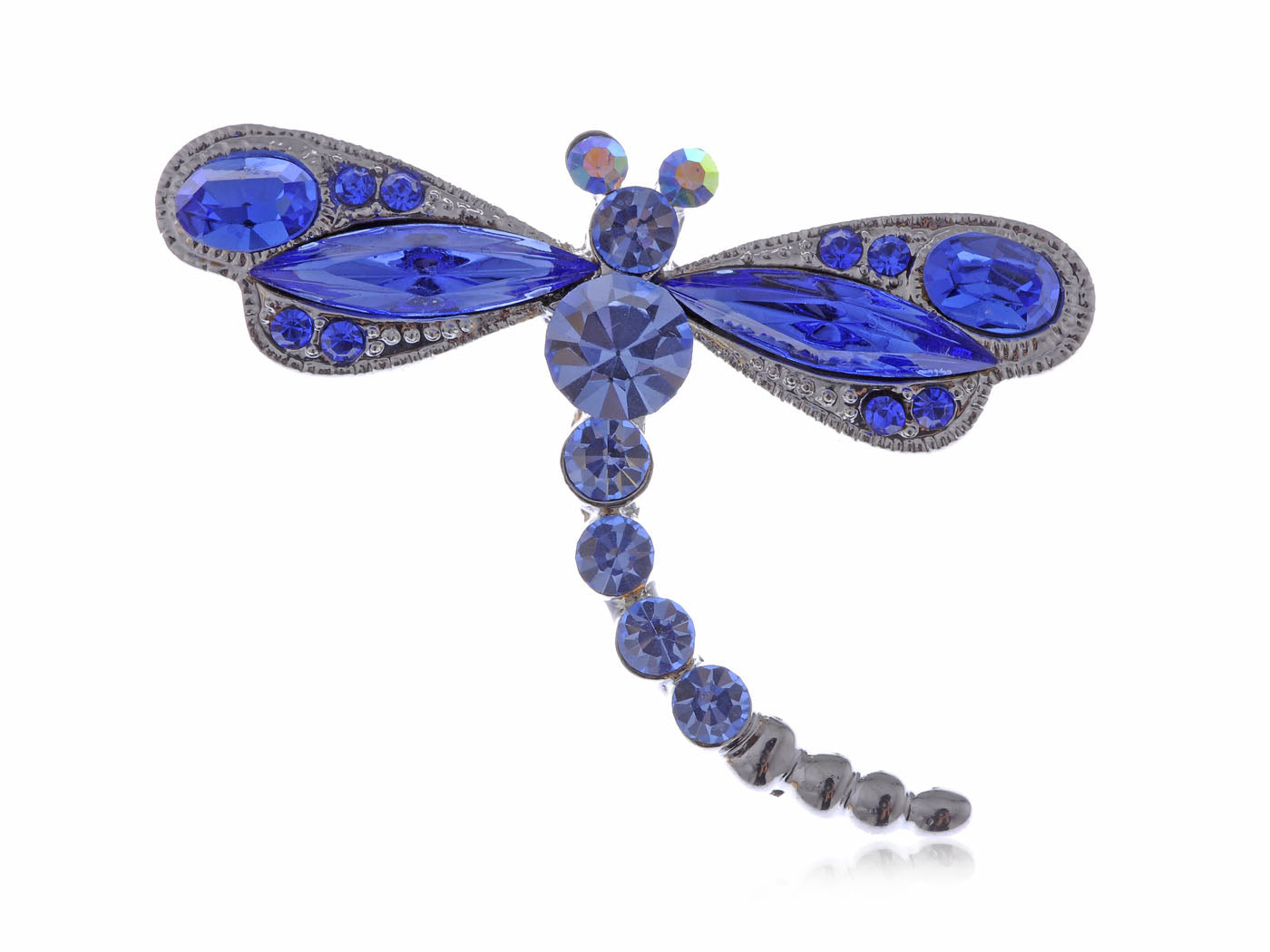 Dark Blue Dragonfly Brooch Pin