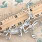 Silver Glitter Green Long Praying Mantis Insect Brooch Pin