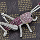 Amethyst Grasshopper Insect Bug Pin Brooch