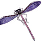 Lavender Purple Enamel And Dragonfly Brooch Pin Pendant