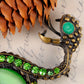 Cobra Snake Body Green Olivine Pin Able Brooch
