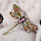 Reproduced Multi Color Dragonfly Brooch Pin