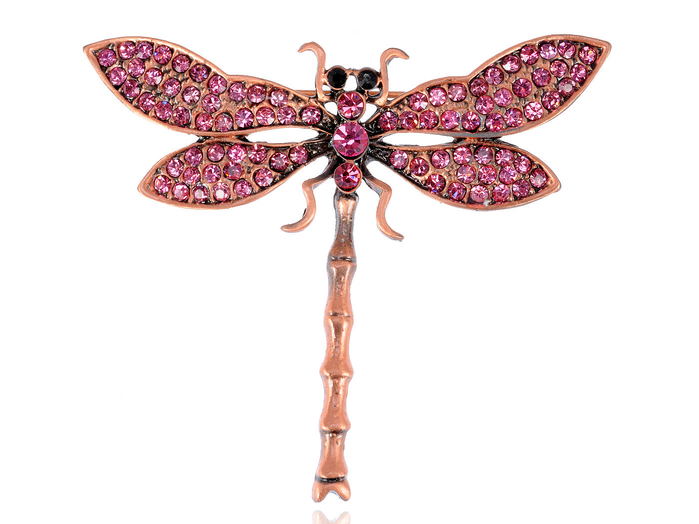 Fuchsia Pink Dragonfly Brooch Pin