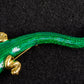 Emerald Green Alligator Bumpy Back Colored Amethyst Pin Brooch