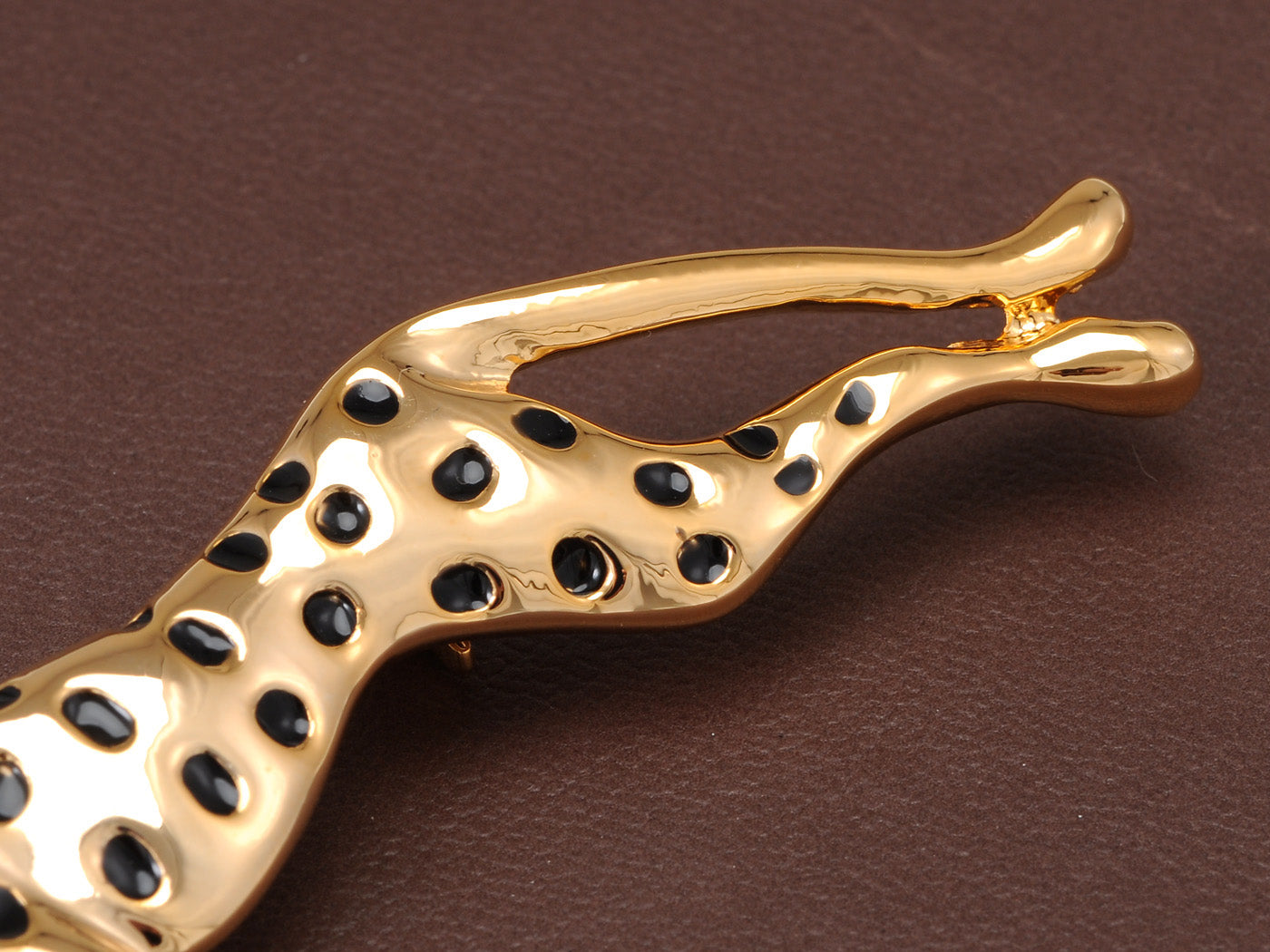 Enamel Leopard Cougar Brooch Pin