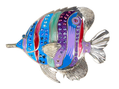 Multicolor Rainbow Enamel Tropical Ocean Angelfish Sea Animal Fish Lapel Brooch Pin - ALILANG.COM