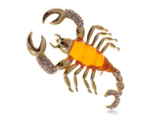 Scorching Desert King Insect Scorpion Pin Brooch