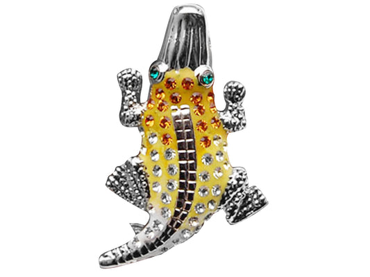 Topaz Crocodile Alligator Able Pin Brooch