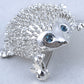 Blue Hedgehog Porcupine Critter Animal Brooch Pin