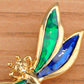 Green Blue Dragonfly Insect Brooch Pin