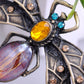 Vintage Reproduct Acry Beaded Color Dragonfly Able Pin Brooch