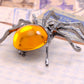 Gun Fat Beaded Body Tarantula Spider Pin Brooch