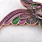 Copper Fairy Flying Fuschia Pin Brooch