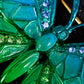 Shine Blue Green Enamel Butterfly Bug Brooch Pin