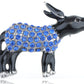 Black Enamel Democrat Donkey Mule Cartoon Animal Convertible To Pendant Brooch Pin