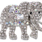 Indian African King Elephant Animal Kingdom Silver Brooch Pin