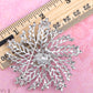 Dandelion Flower Floral Snowflake Abstract Brooch Pin