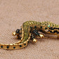 Yellow Green Alligator Crocodile Brooch Pin