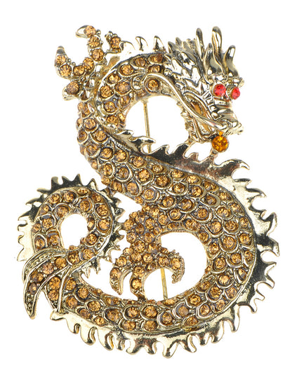 Mythical Ancient Asian Chinese New Year Zodiac Dragon Novelty Celebration Party Brooch Pin - ALILANG.COM