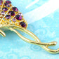 Twisted Amethyst Purple Butterfly Insect Pin Brooch