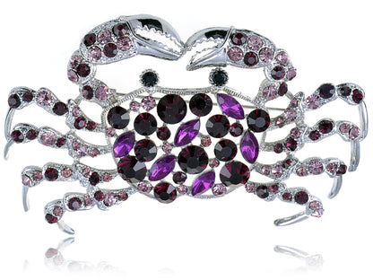 Dangerous Sinewy Rose Crab Jewelry Pin Brooch